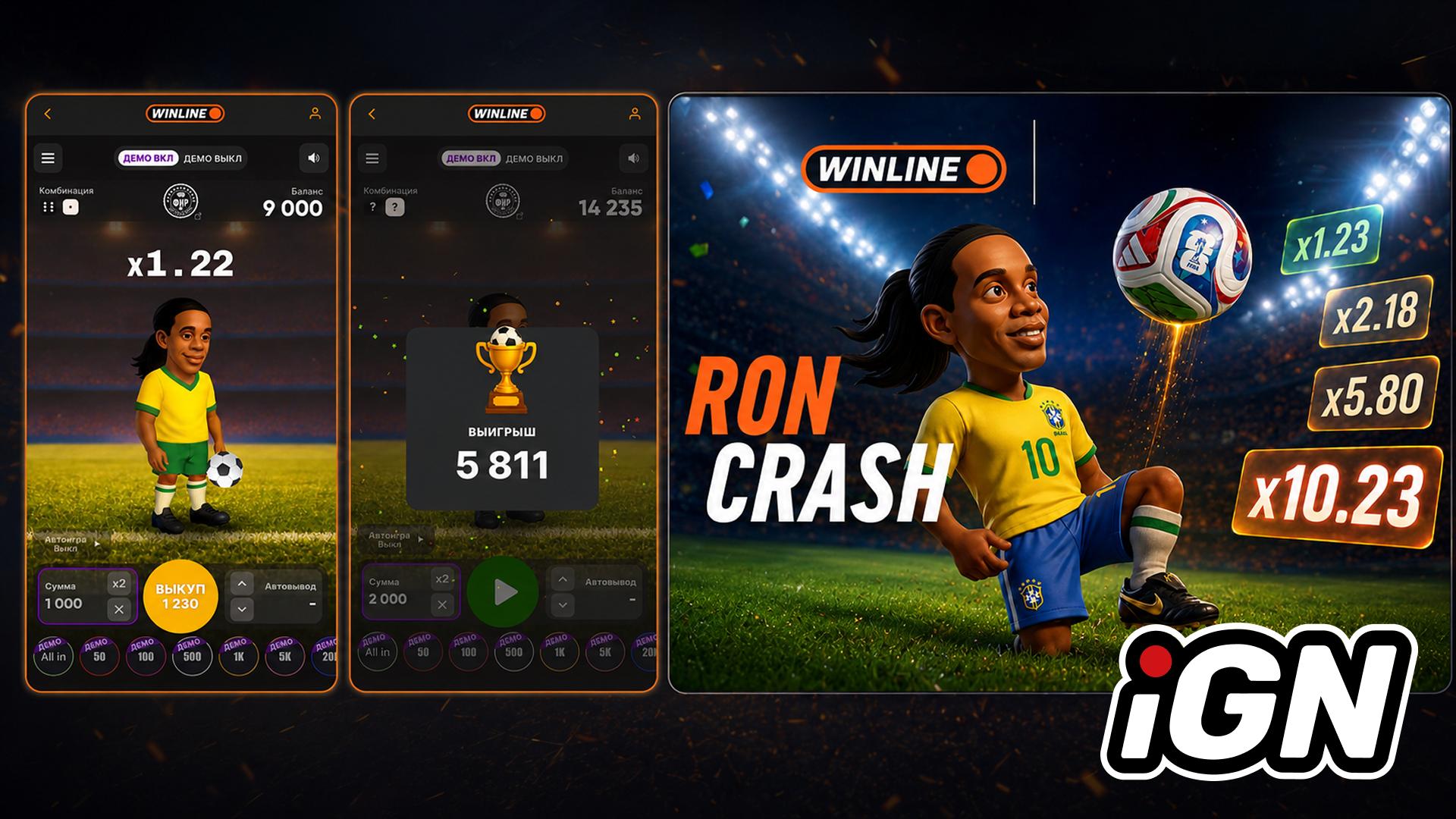 Winline, Ronaldinho ile Ron Crash Oyununu Başlattı