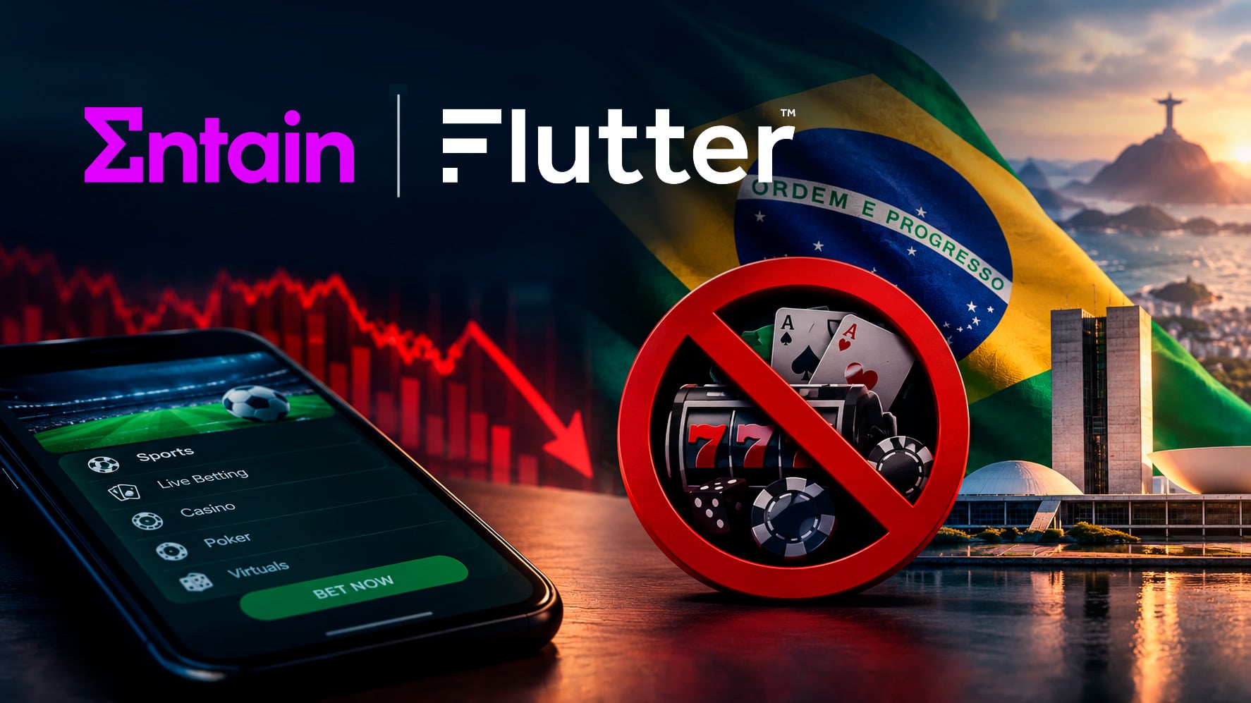 Запрет на онлайн-игры в Бразилии влияет на Flutter и Entain