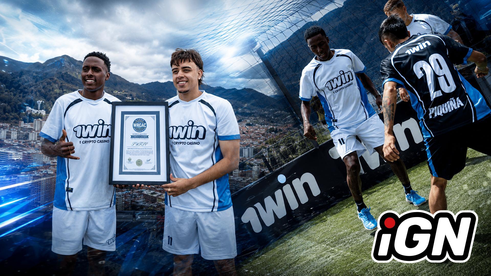1win Sponsors Historic Rooftop Football Match in Colombia