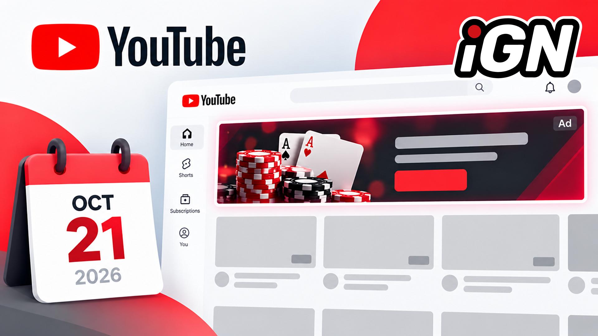 YouTube to Allow Online Gambling Ads in Masthead Format from October 21