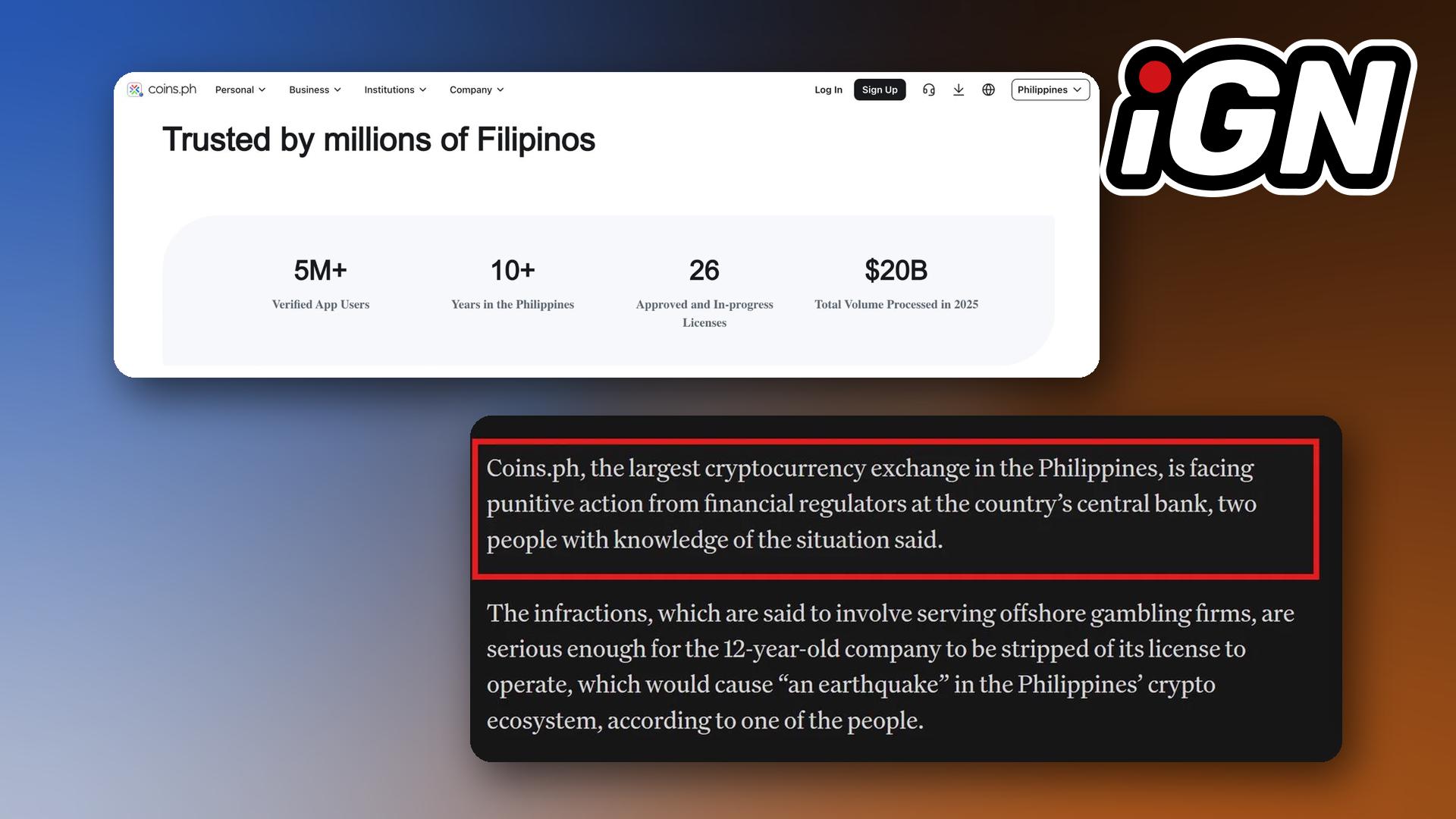 Philippines' Coins.ph Faces Central Bank Restrictions Over iGaming Links