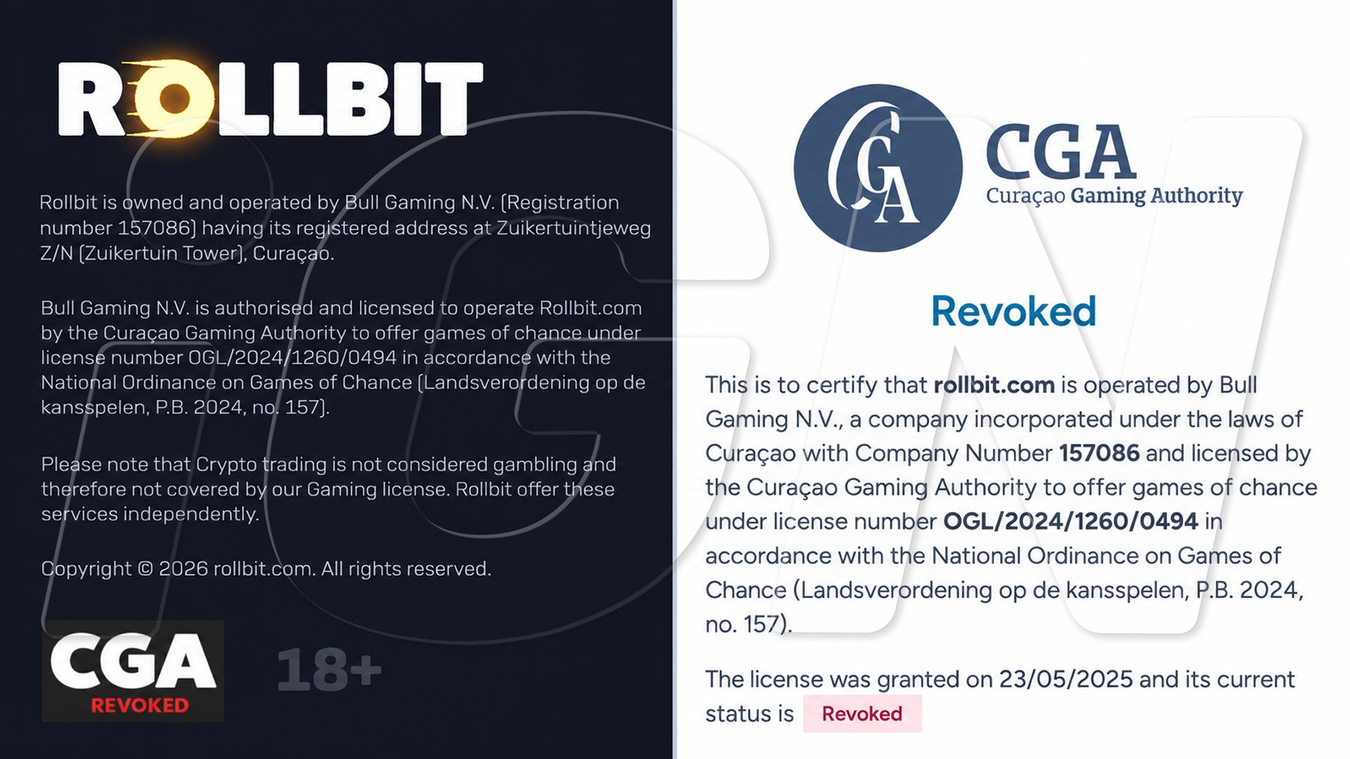 Curaçao Regulator Revokes Rollbit's License Amid Player Concerns
