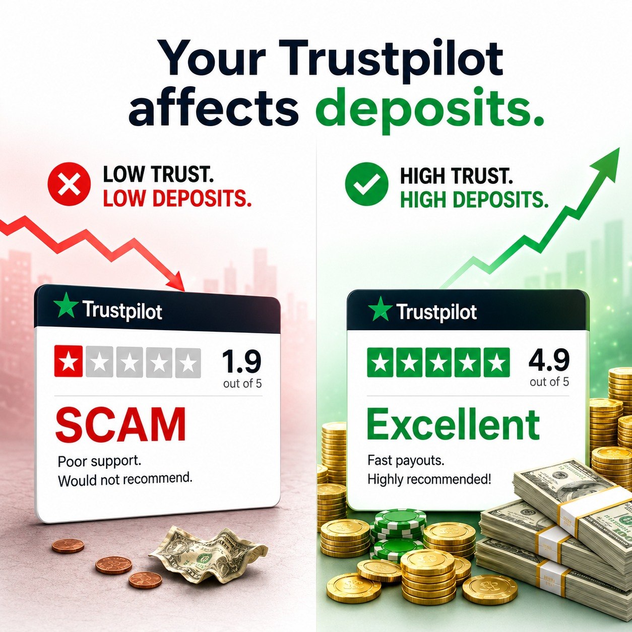 Improve Your Trustpilot Rating to Boost Deposits