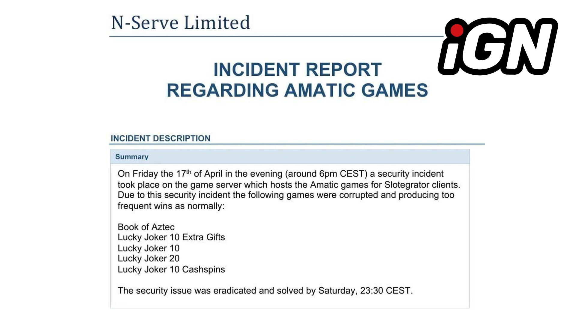 Amatic Games Security Incident Affects Slotegrator Clients