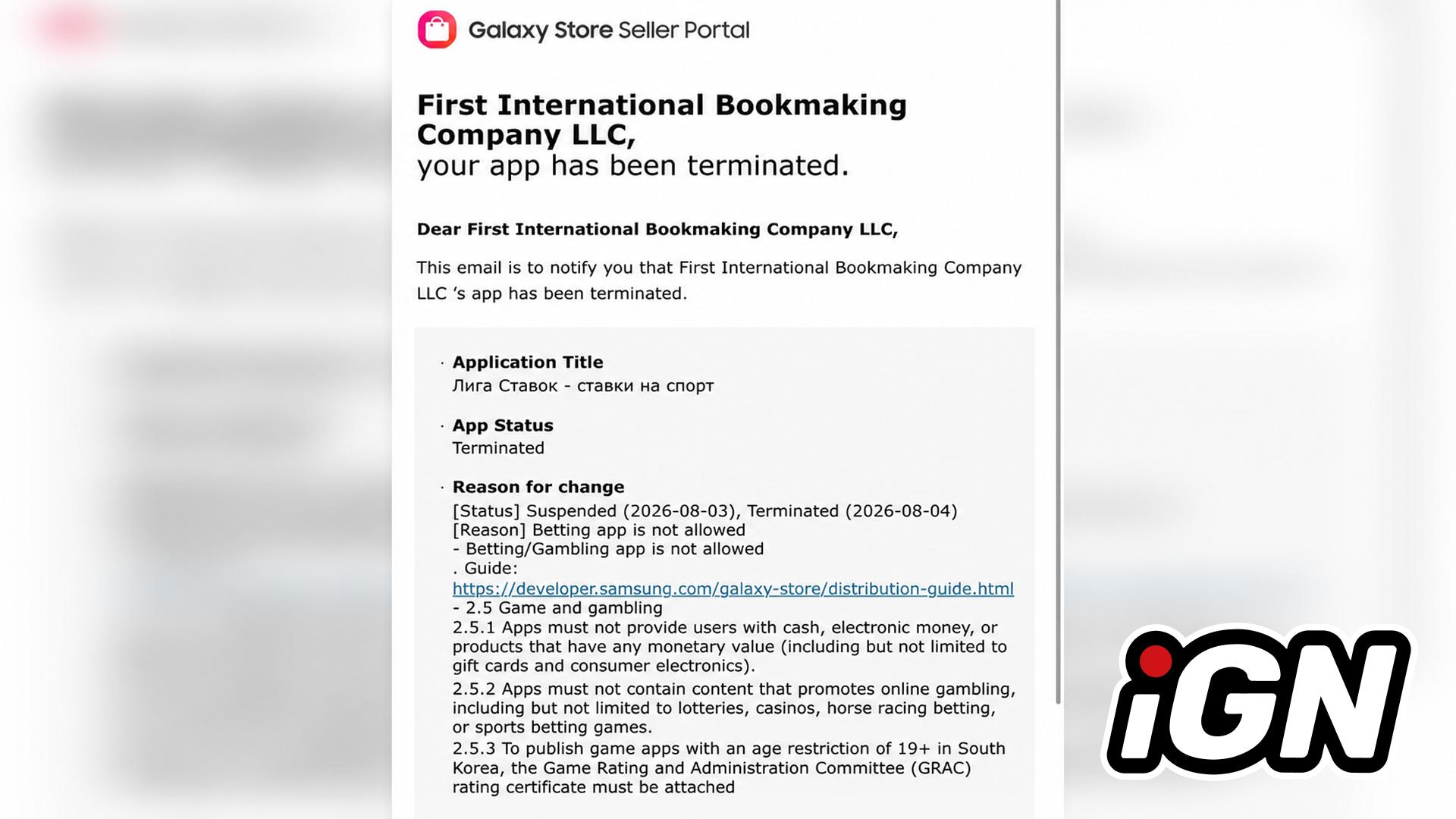 Russian Bookmakers' Apps Removed from Samsung Galaxy Store