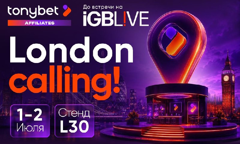 Tonybet at iGB London 2026 – Join Us at Stand L30