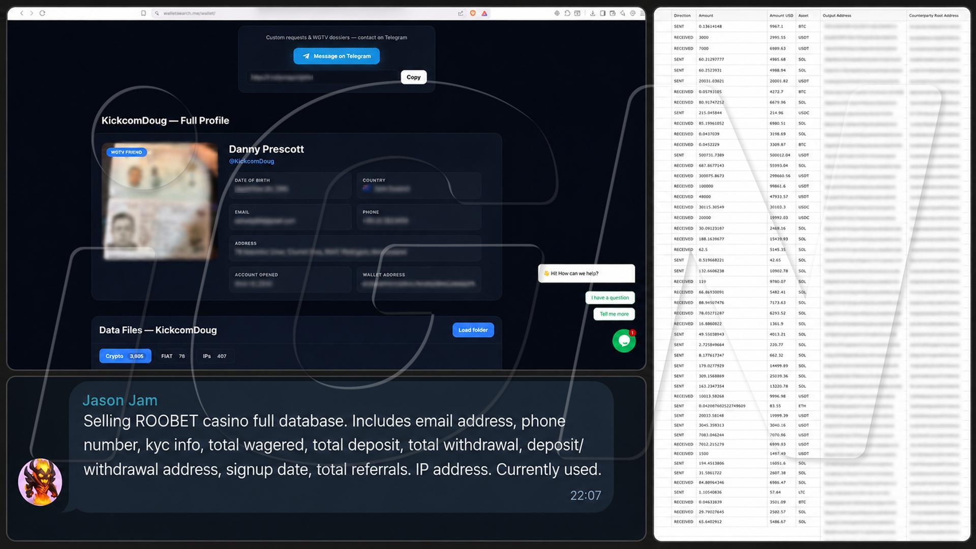 Data Leak at Roobet Crypto Casino Exposes User Information