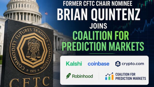 Brian Quintenz Joins Coalition for Prediction Markets as Adviser