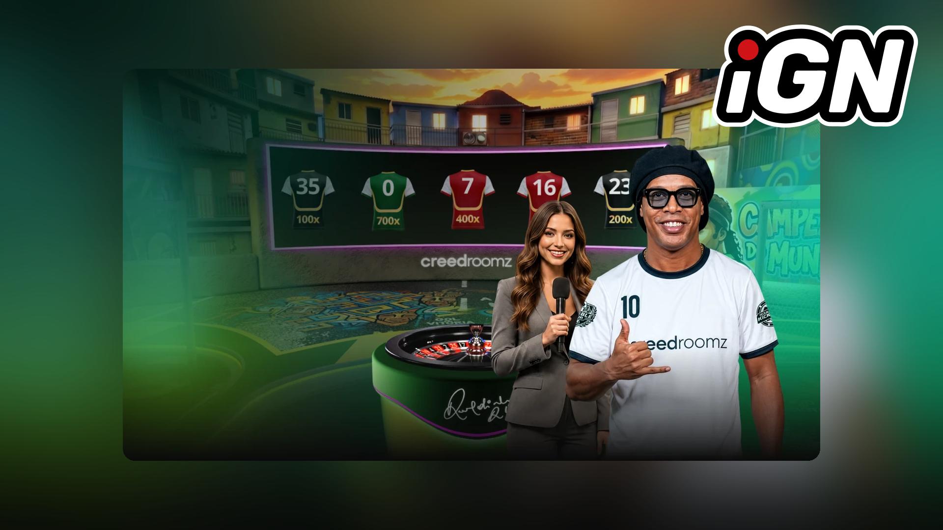 CreedRoomz запустил Kickoff Roulette с Роналдиньо