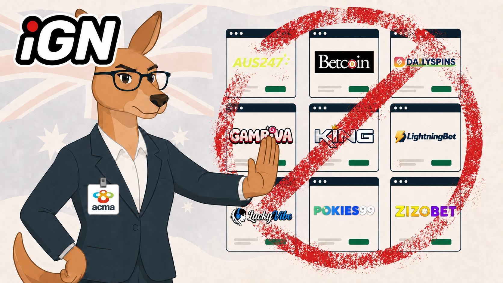Australia's ACMA Blocks Ten iGaming Sites for Violations