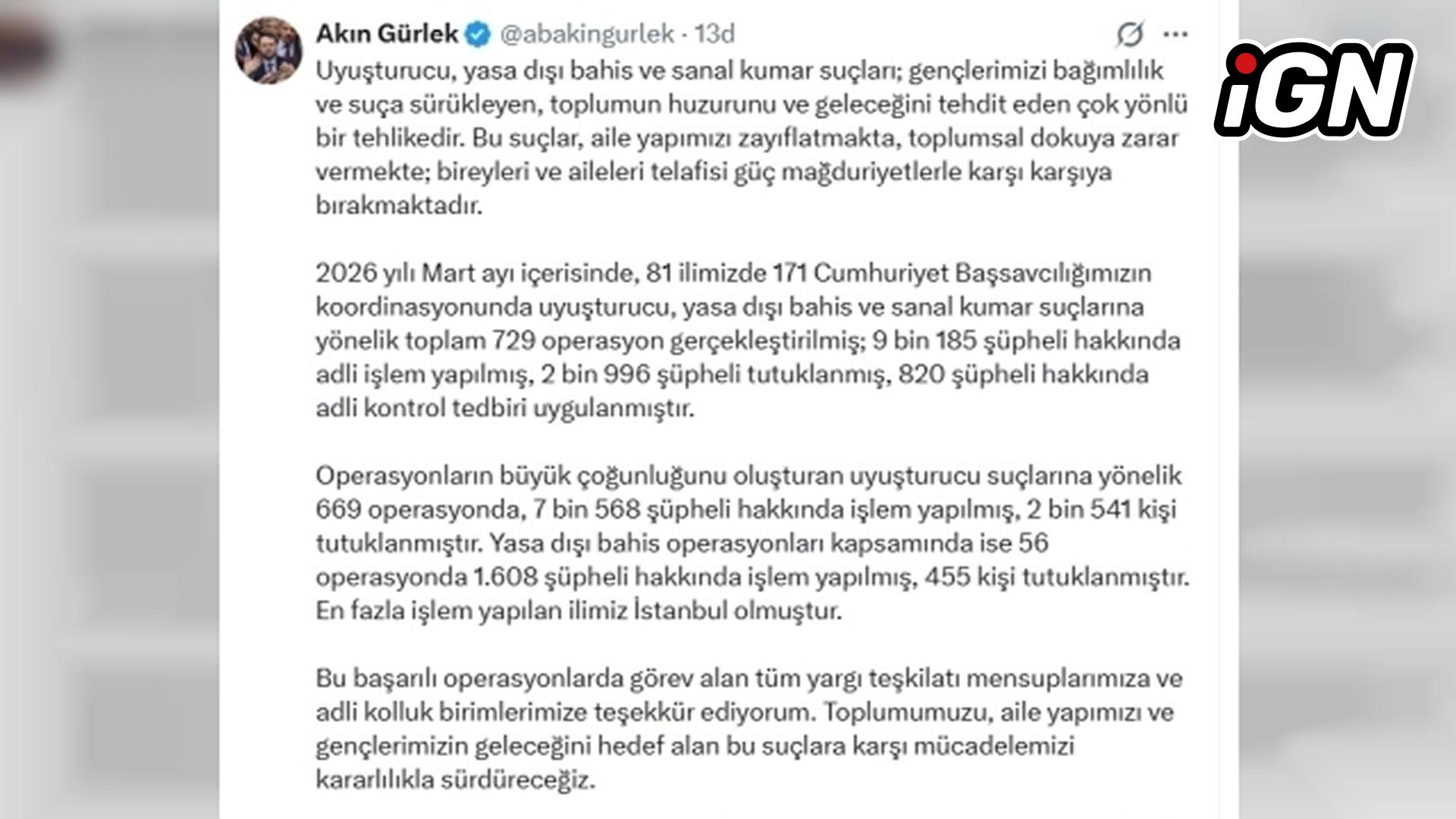 В Турции проведено 56 операций против iGaming-операторов