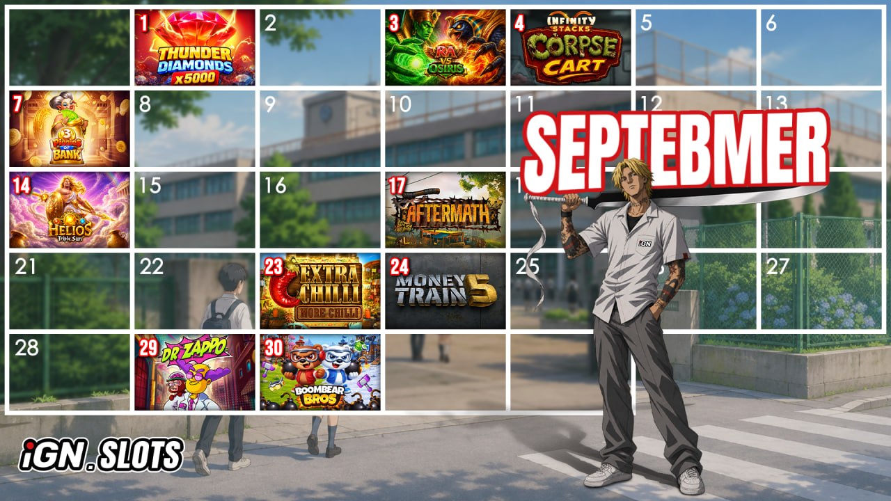 September Slot Releases Calendar from iGN.Slots