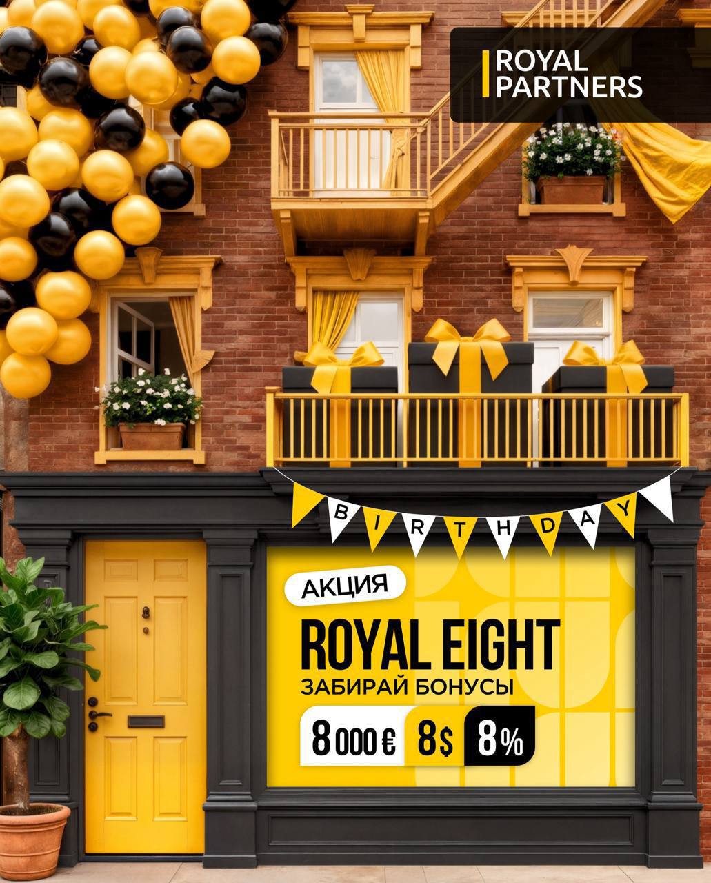 ROYAL EIGHT Kutlamasına Katıl ve Bonus Kazan